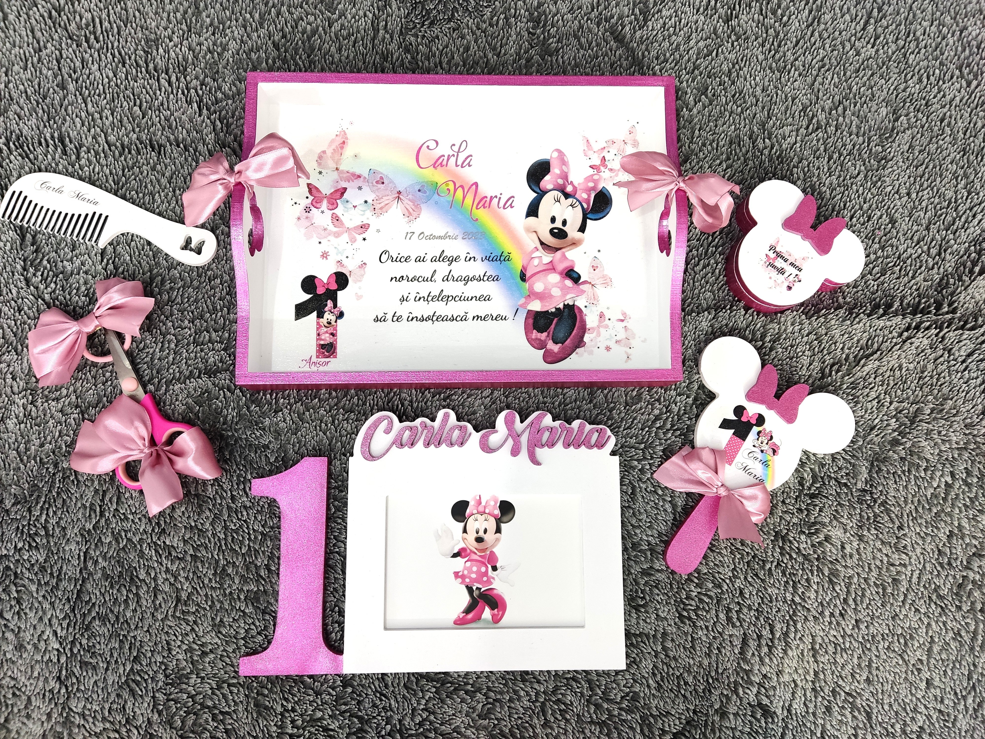 Set de mot personalizat fetita roz - minnie