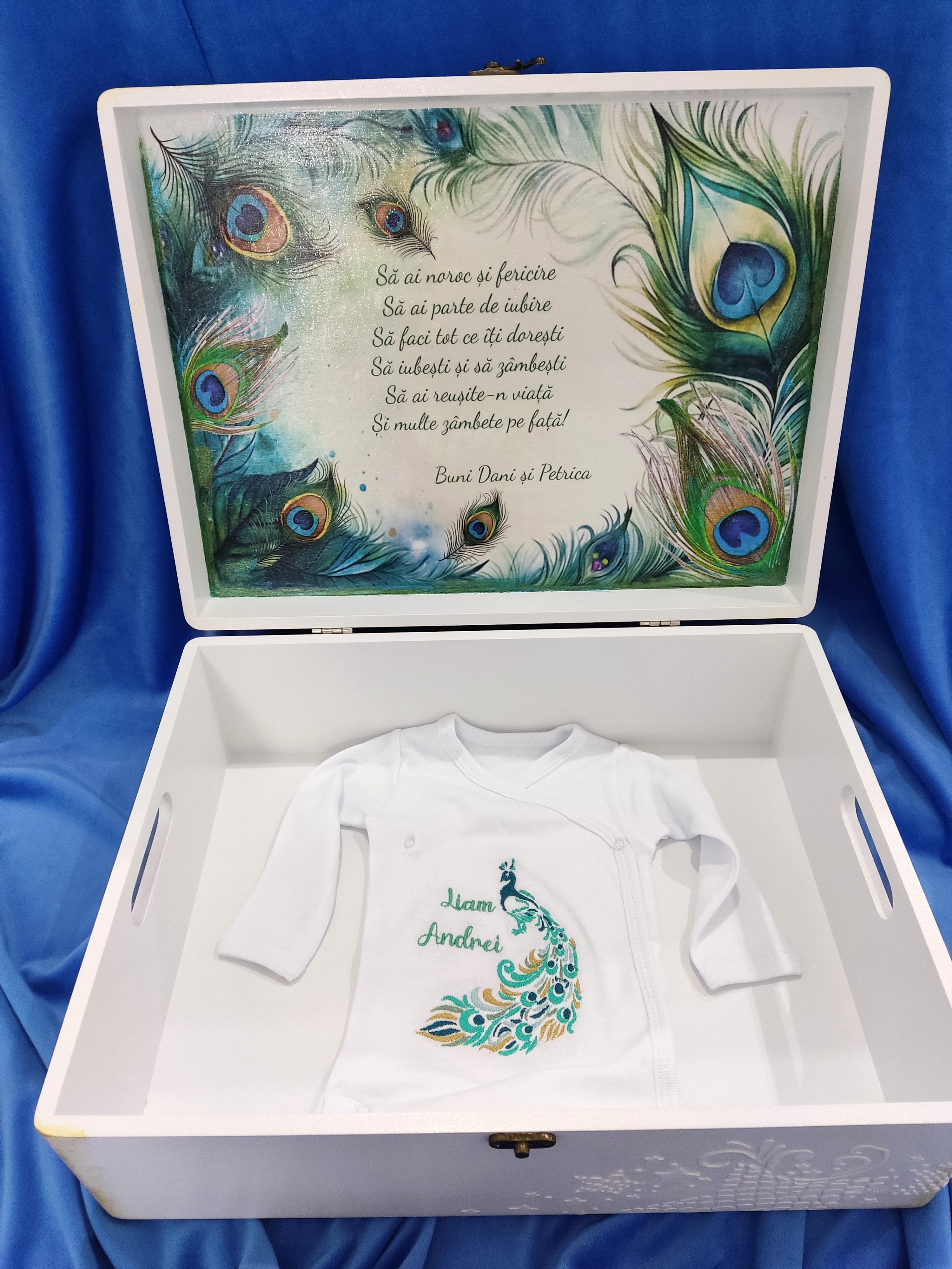 Cufar lemn (cutie amintiri) - Paun