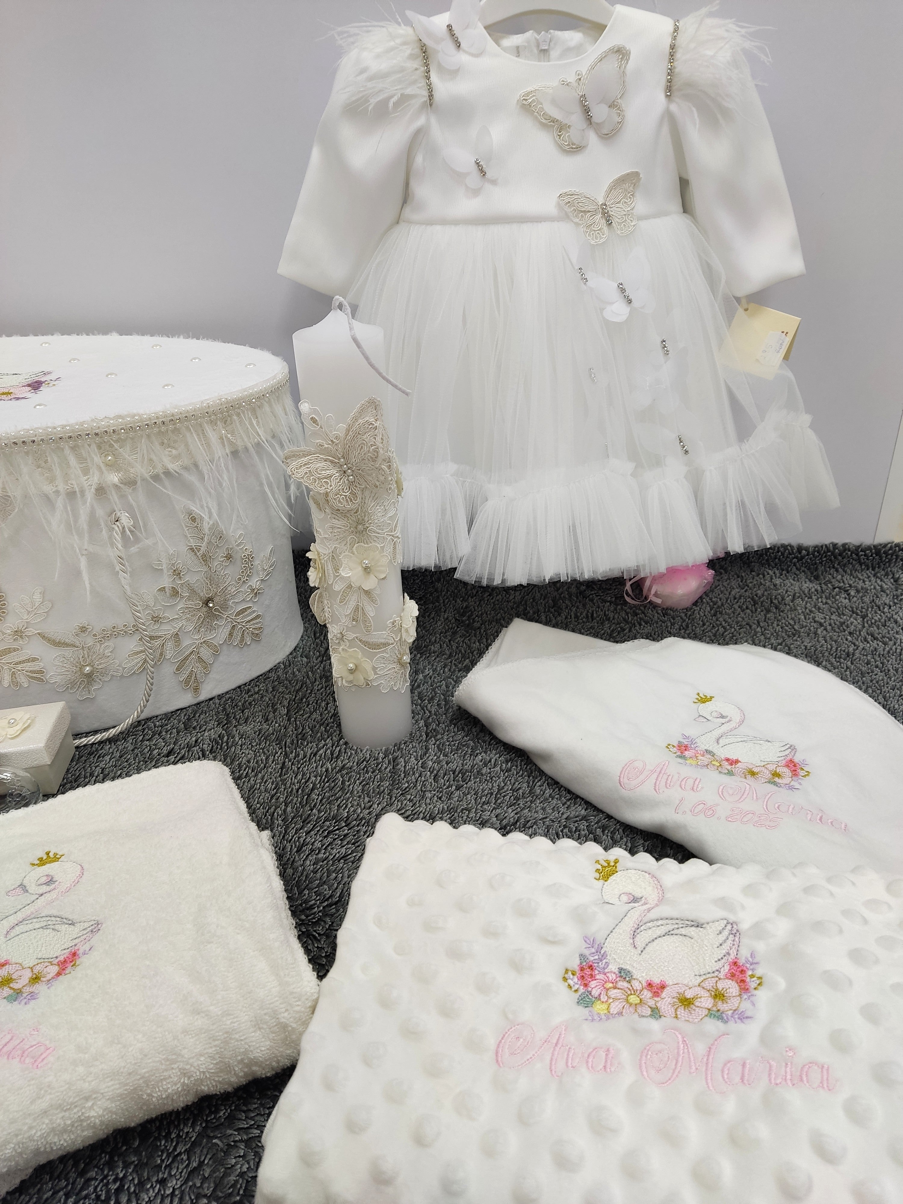 Trusou complet fetita alb - Lebada