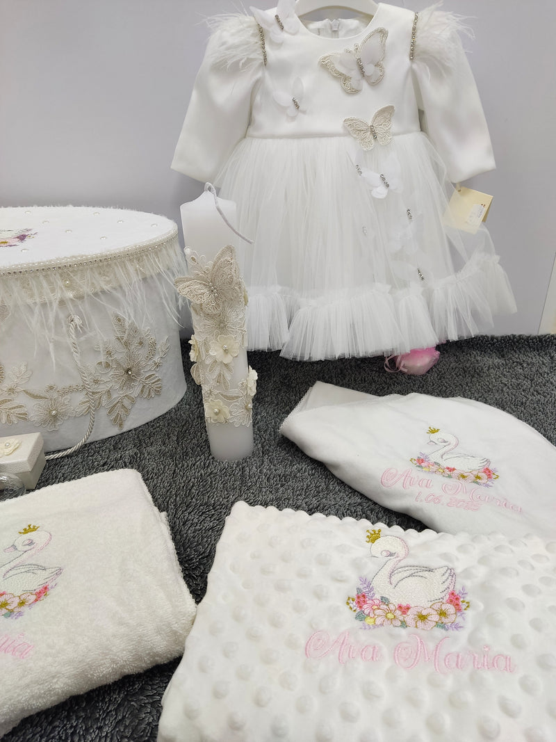 Trusou complet fetita alb - Lebada