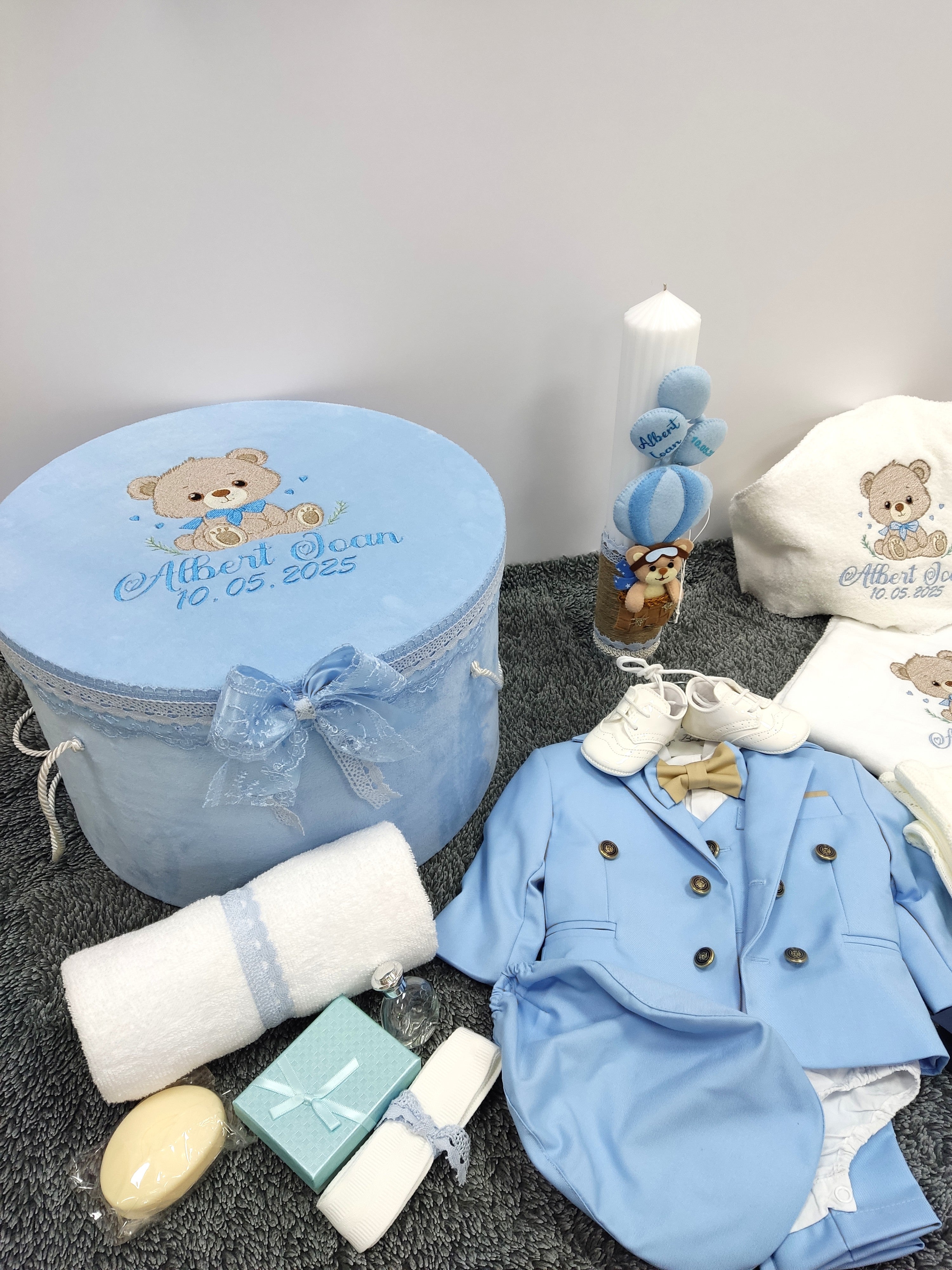 Trusou personalizat baiat - ursulet bleo