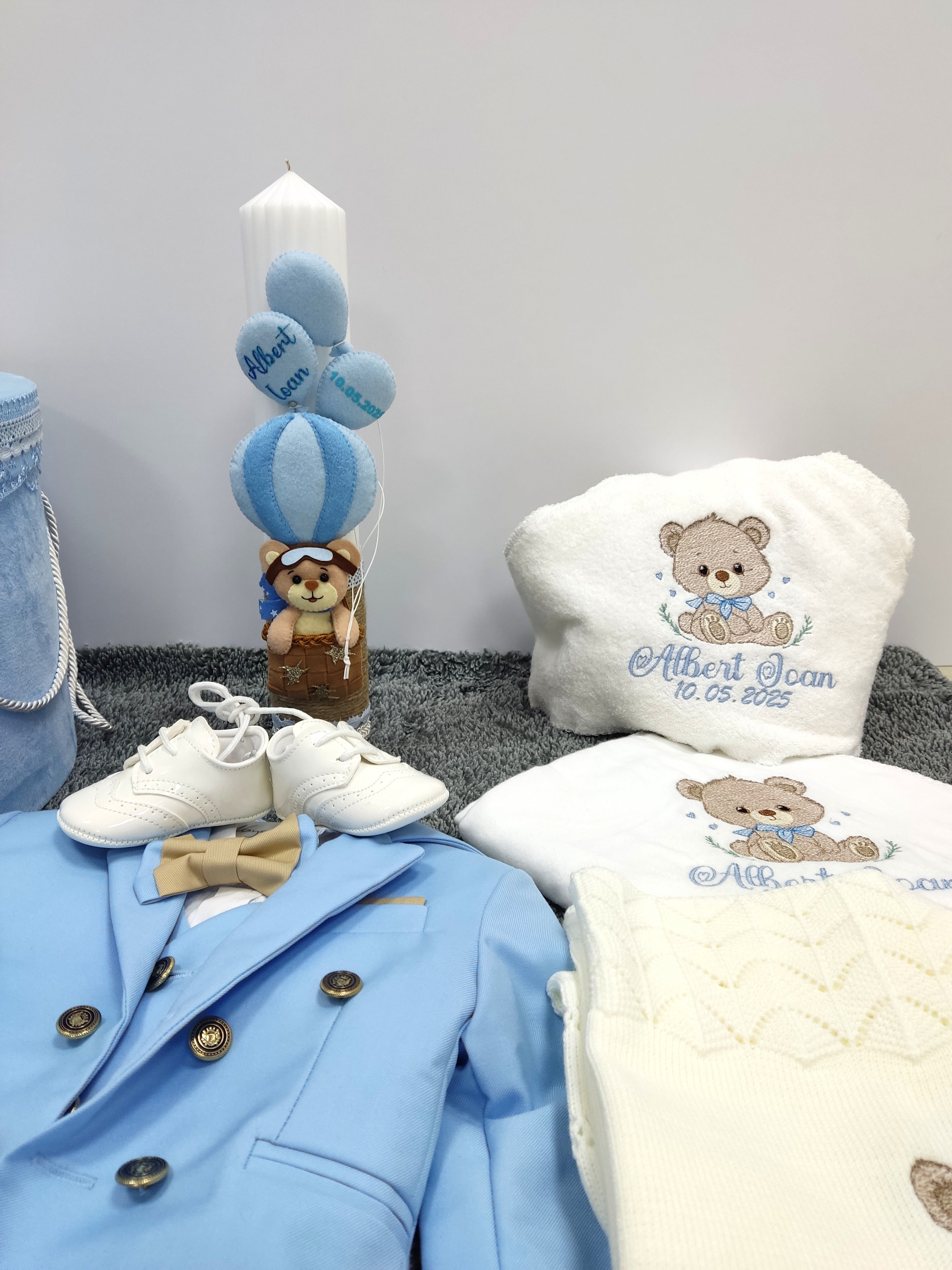 Trusou personalizat baiat - ursulet bleo
