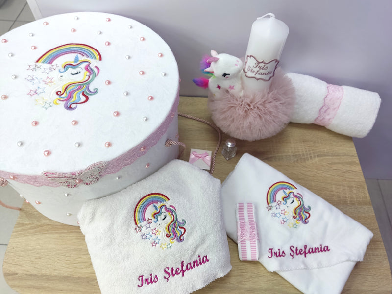Trusou complet fetita - Unicorn alb