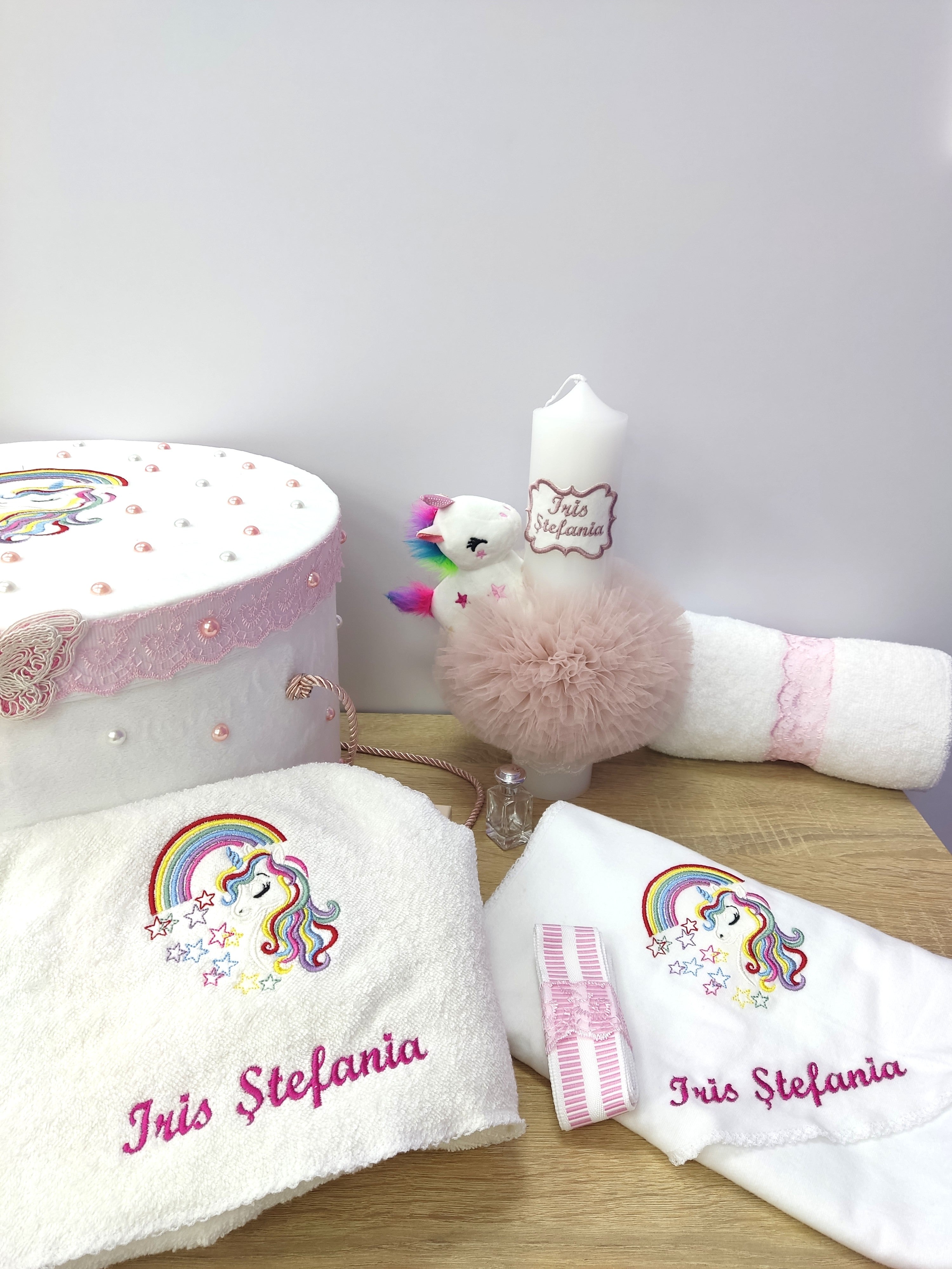 Trusou complet fetita - Unicorn alb