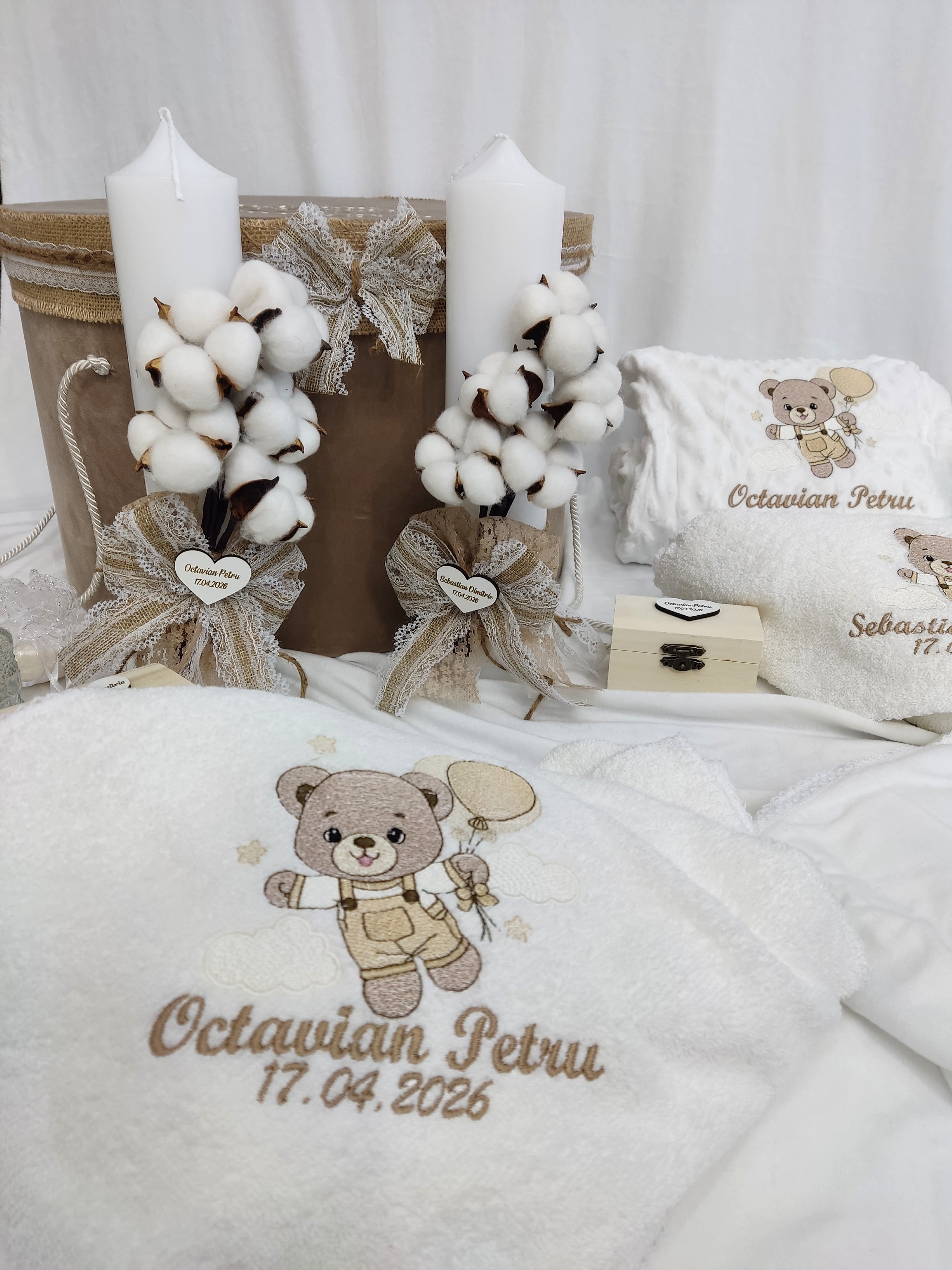 Trusou complet gemeni baieti - model rustic