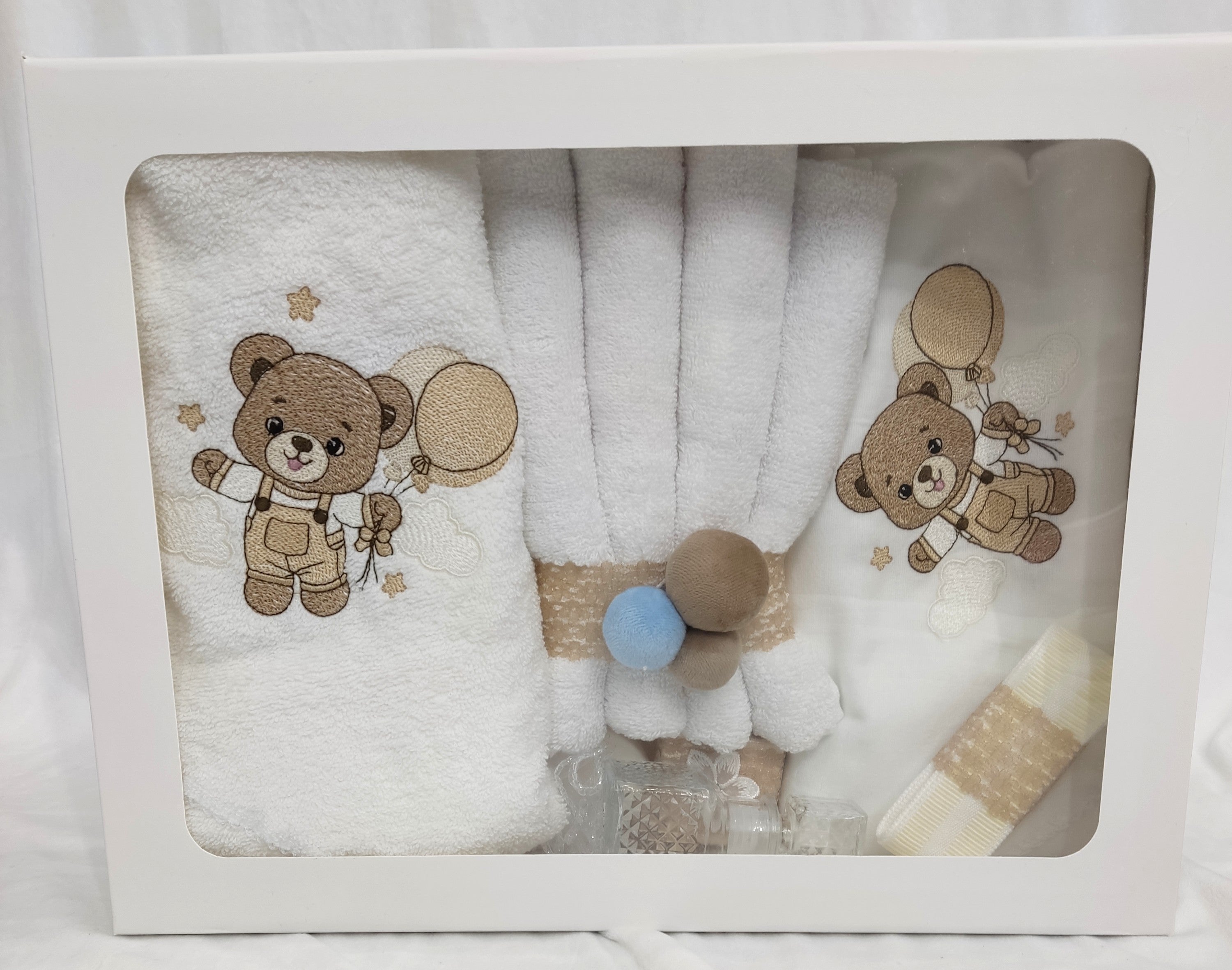 Trusou de baza personalizat 7 piese - ursulet cu baloane