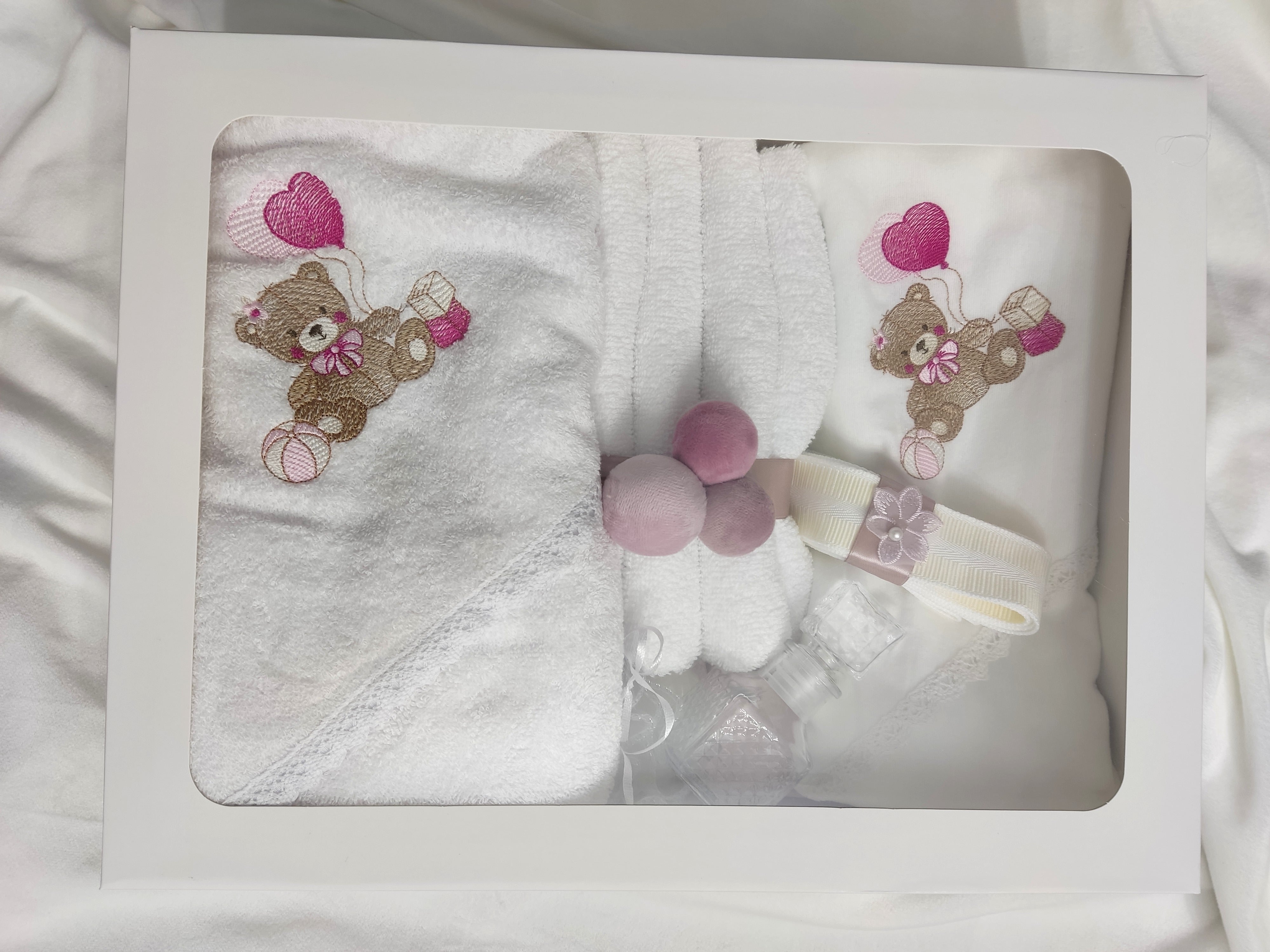 Trusou de baza personalizat 7 piese - ursulica cu baloane
