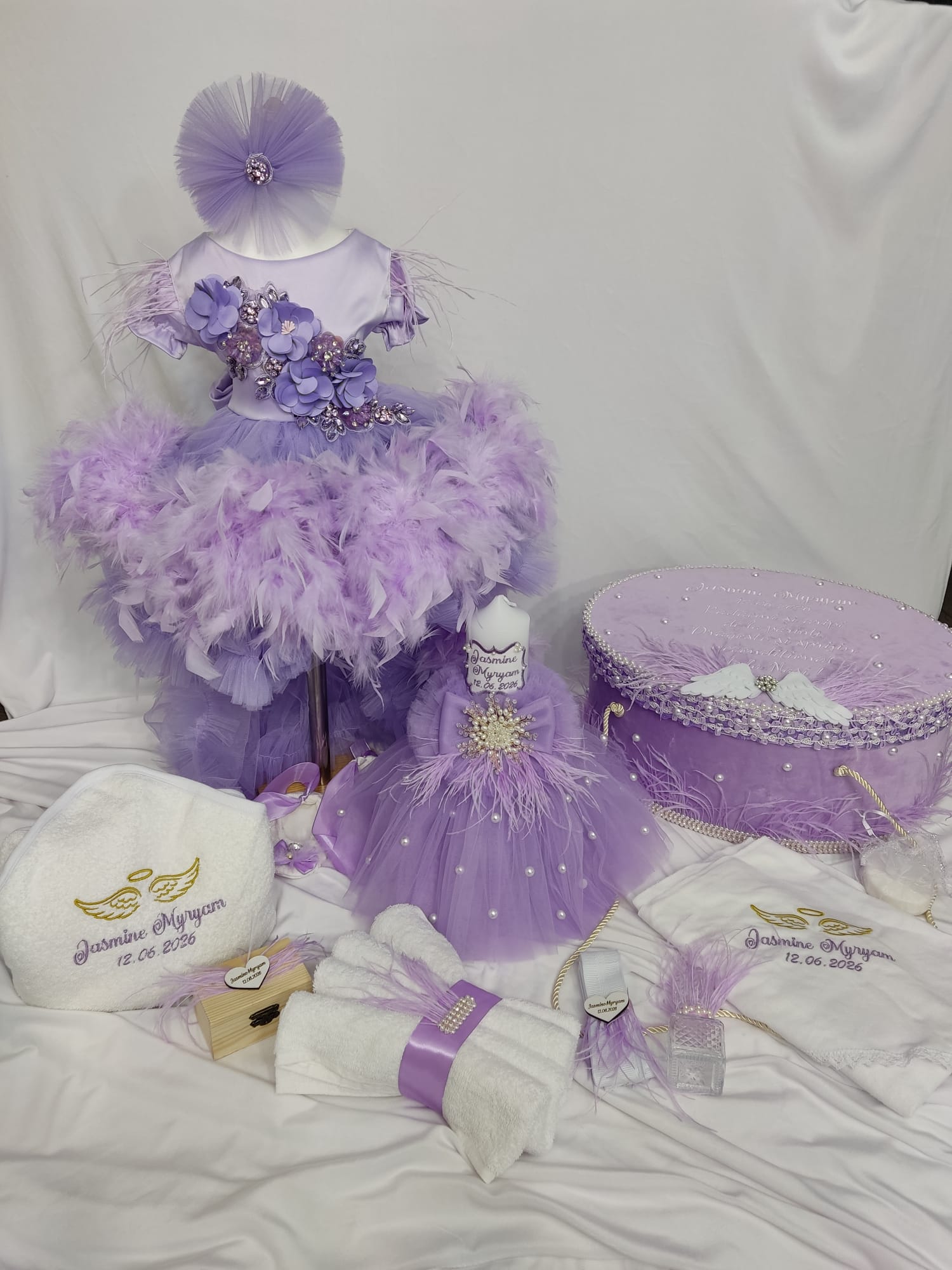 Trusou botez complet fetita - lila Purple Dream