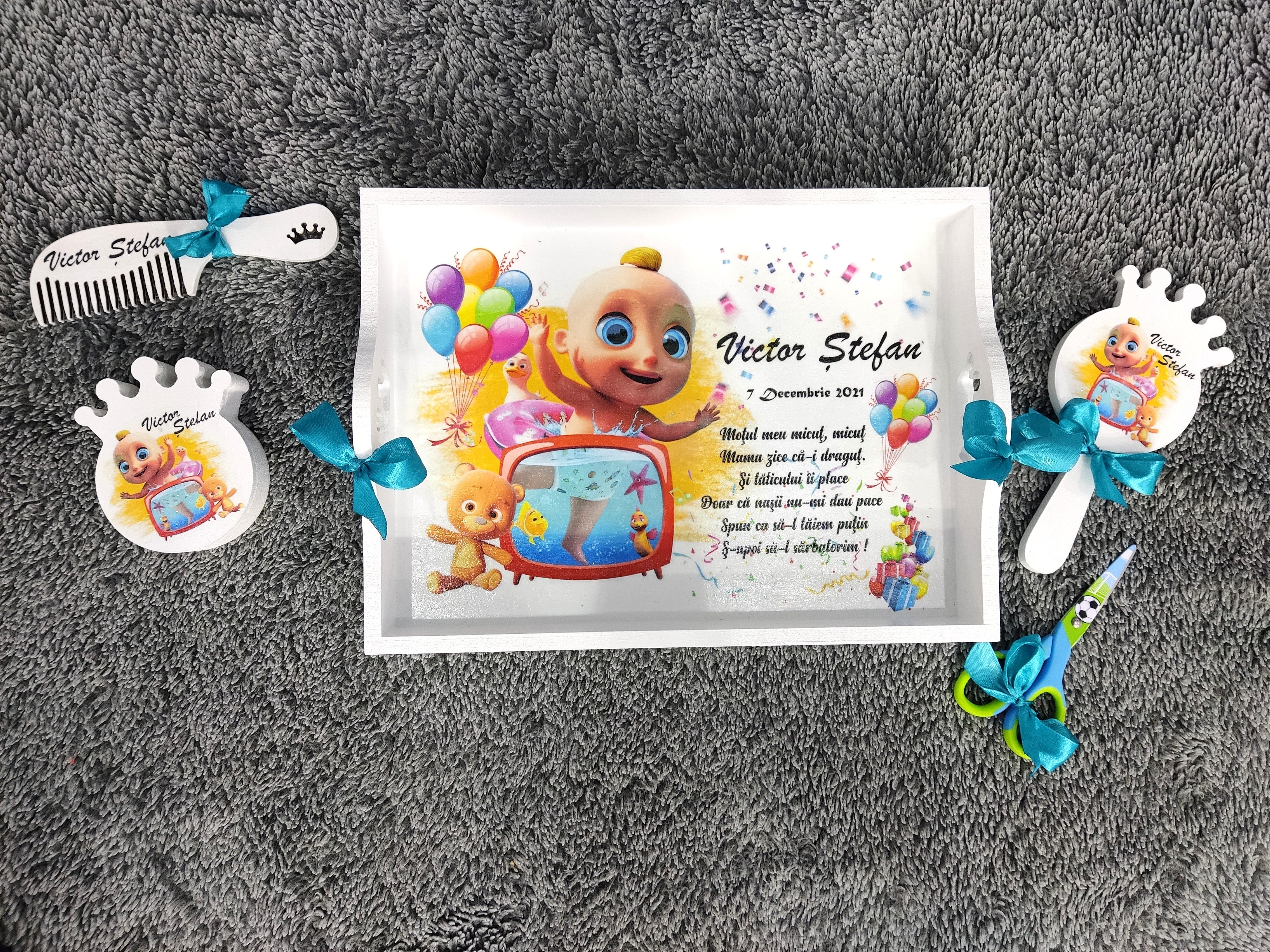 Set de mot personalizat baiat - Bebe in acvariu