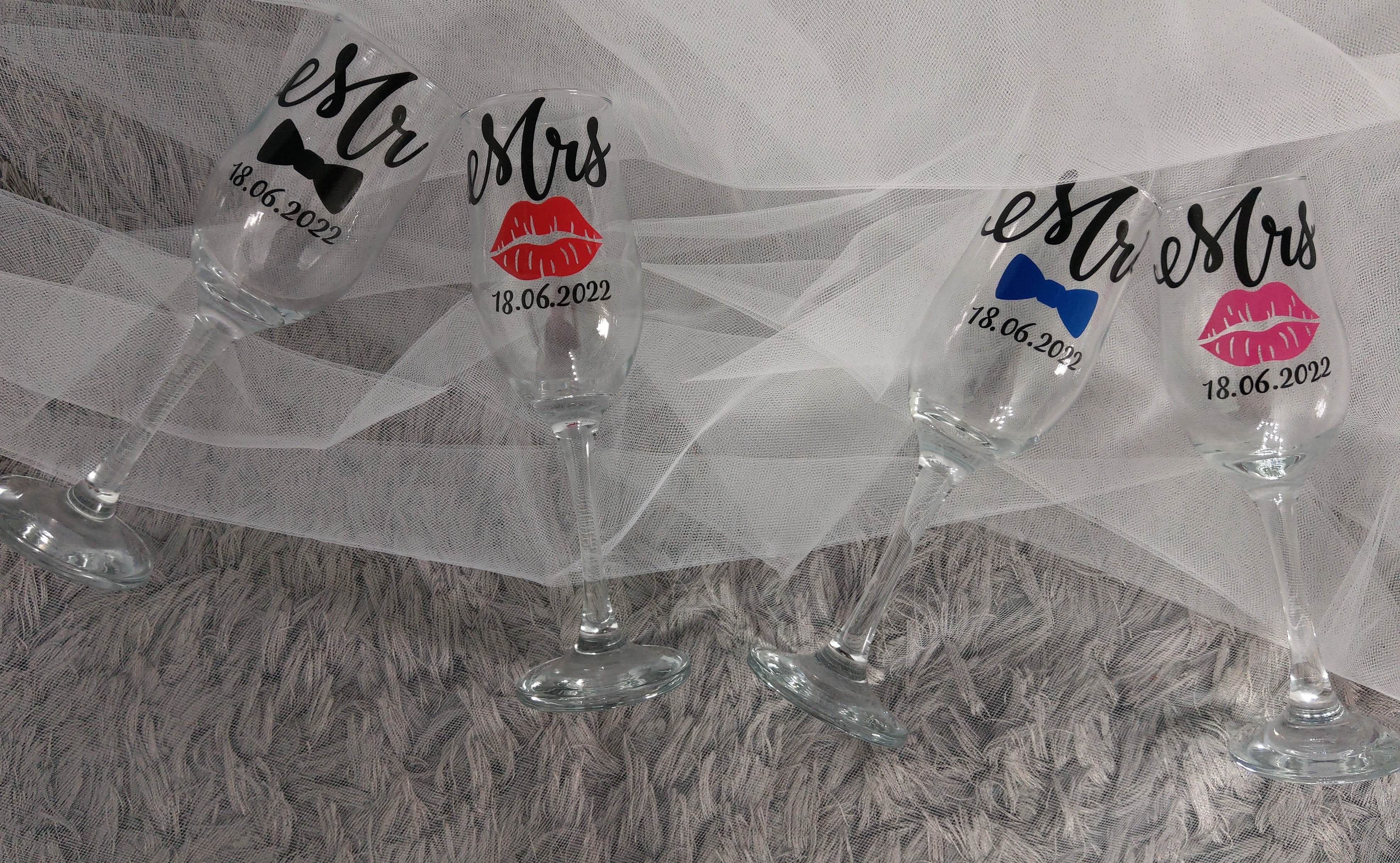 Set pahare nunta - Mrs&Mr