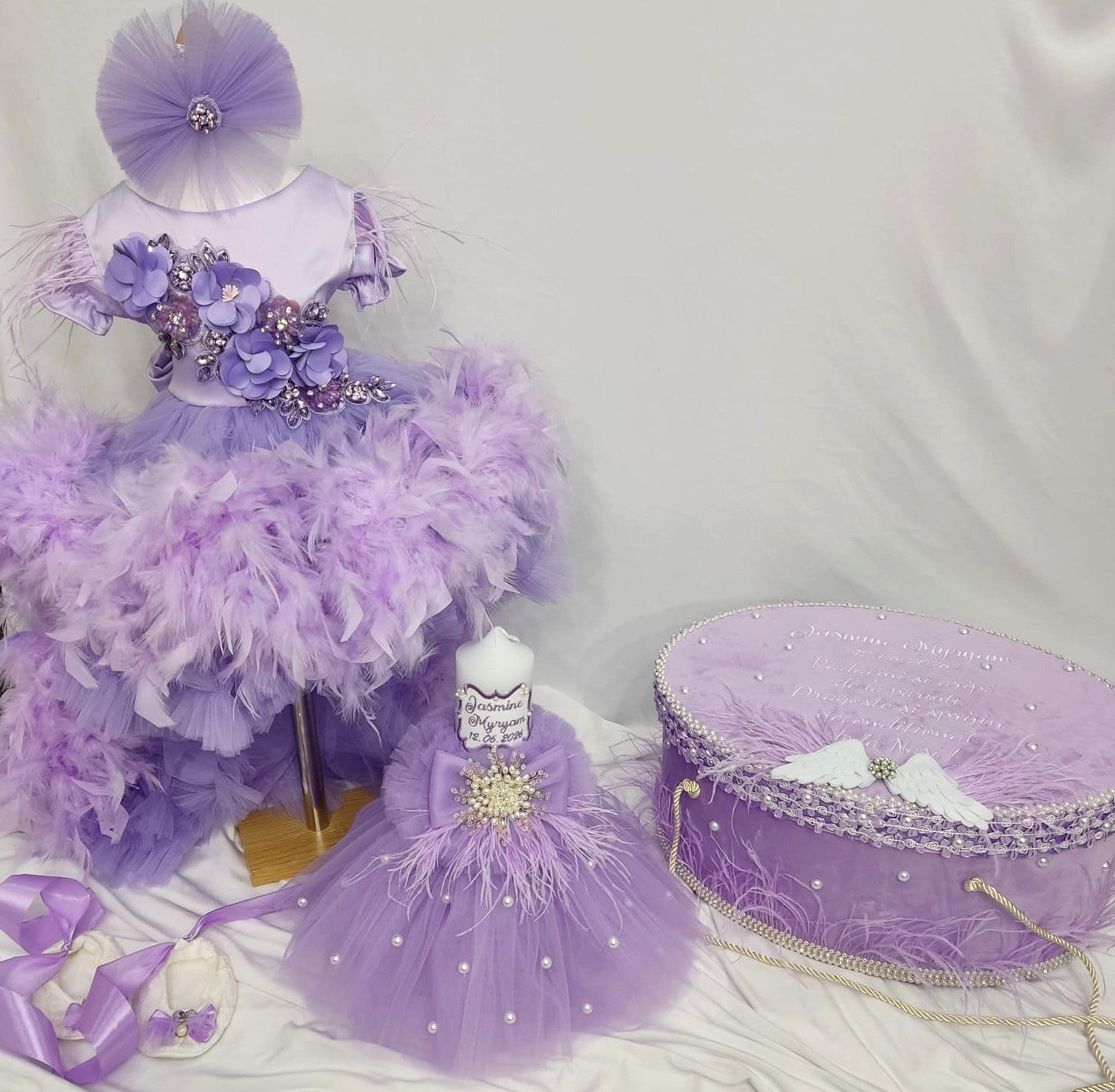 Trusou botez complet fetita - lila Purple Dream