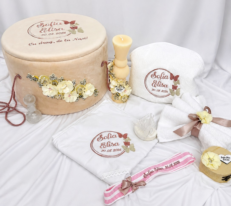 Trusou botez fetita - Luxury butterfly