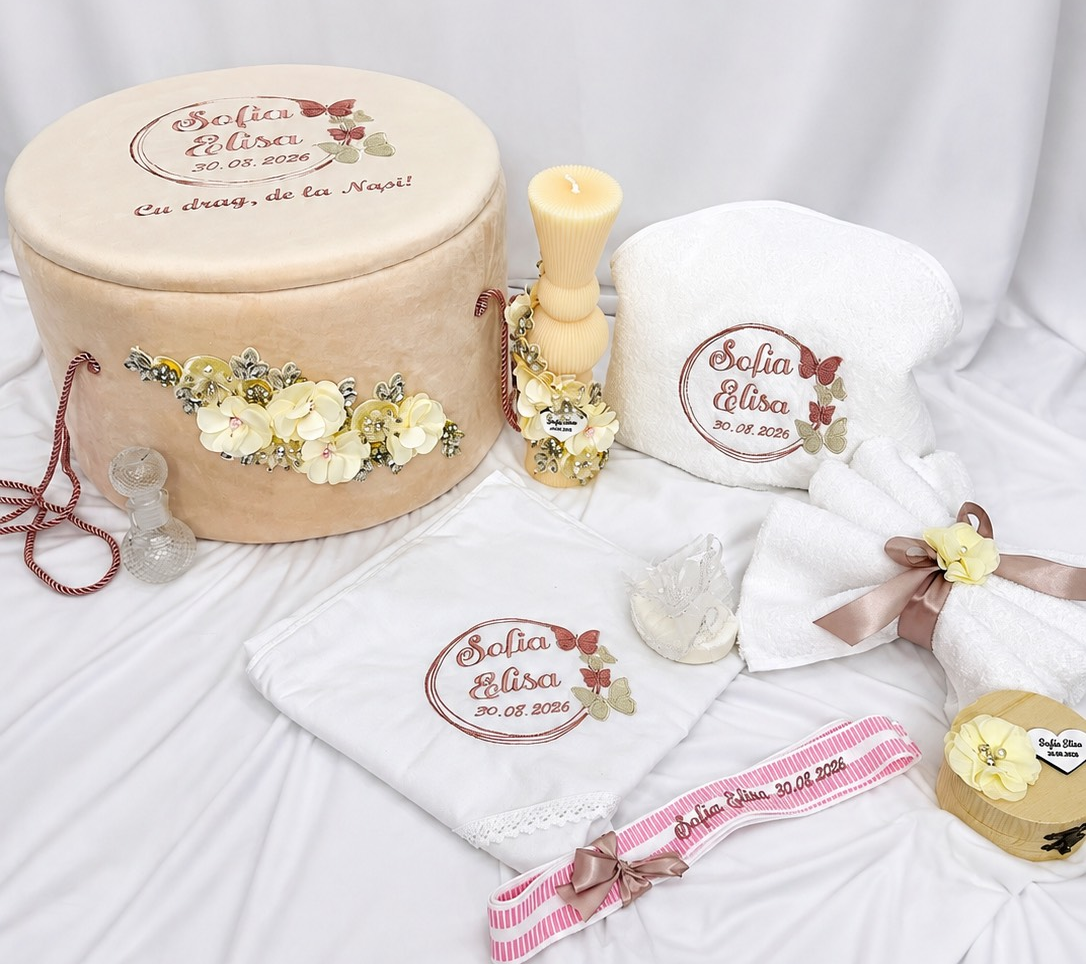 Trusou botez fetita - Luxury butterfly