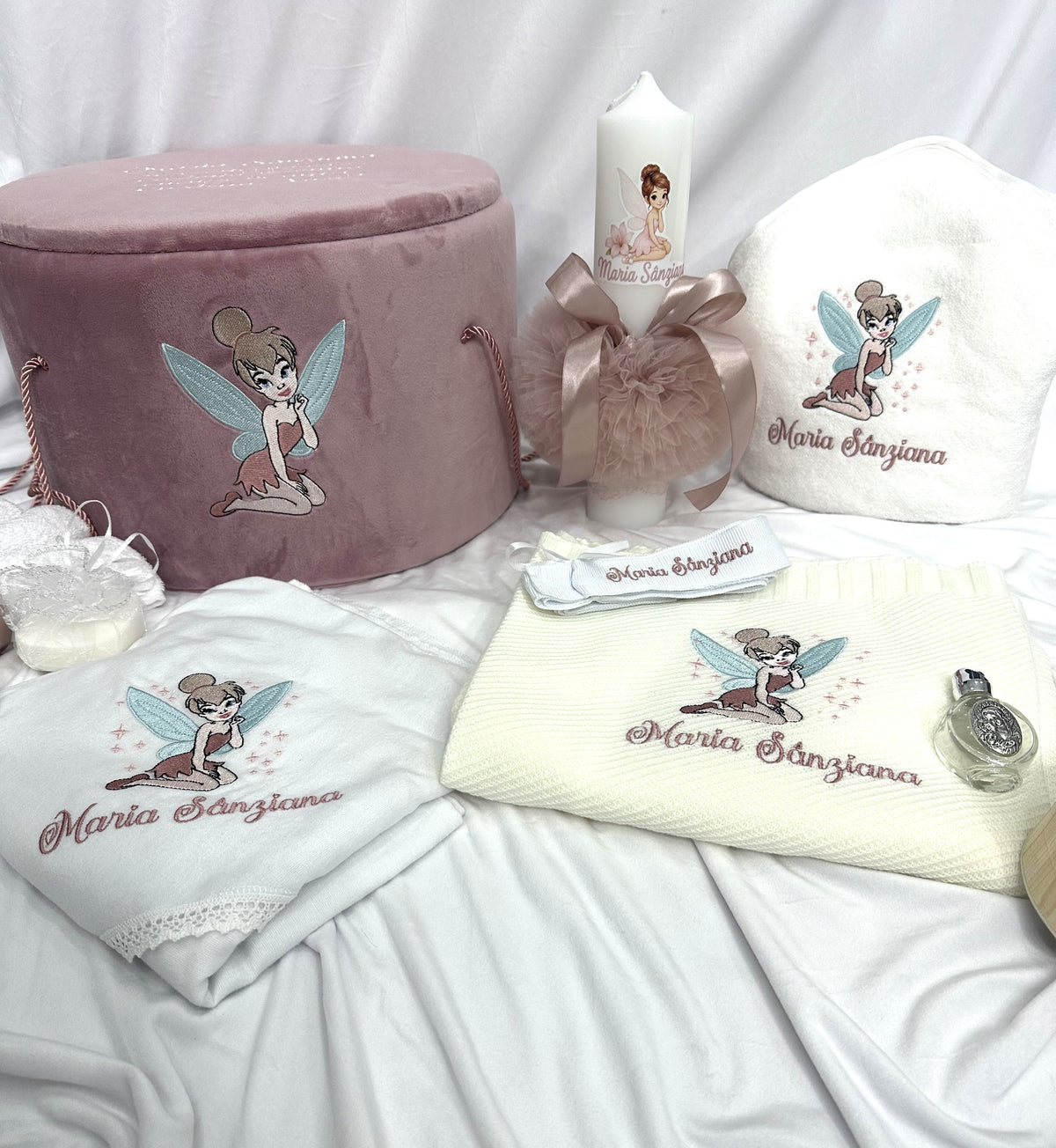 Trusou botez fetita roz pudra - zana