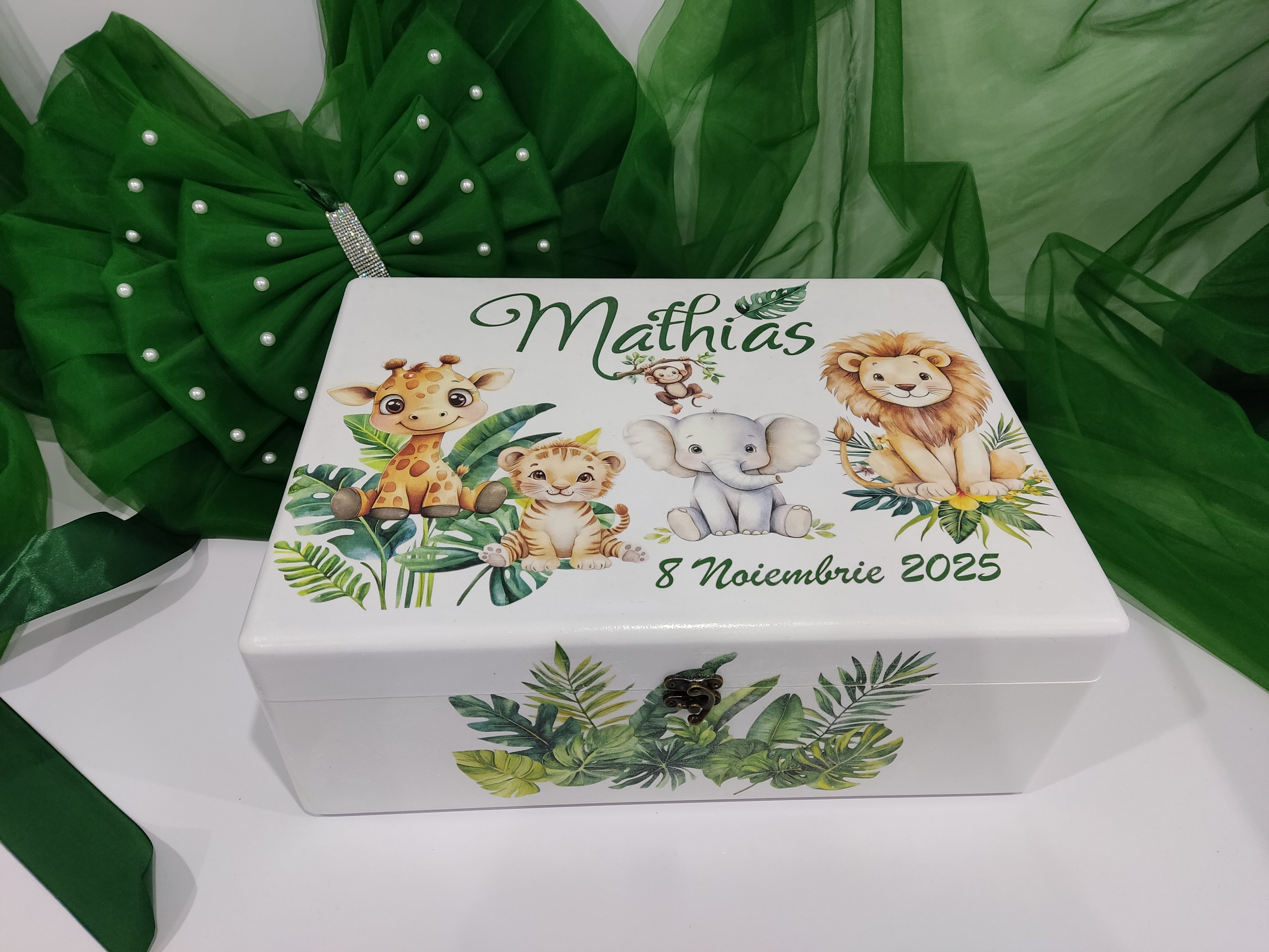 CUFAR LEMN (CUTIE AMINTIRI), TEMATICA SAFARI/JUNGLA