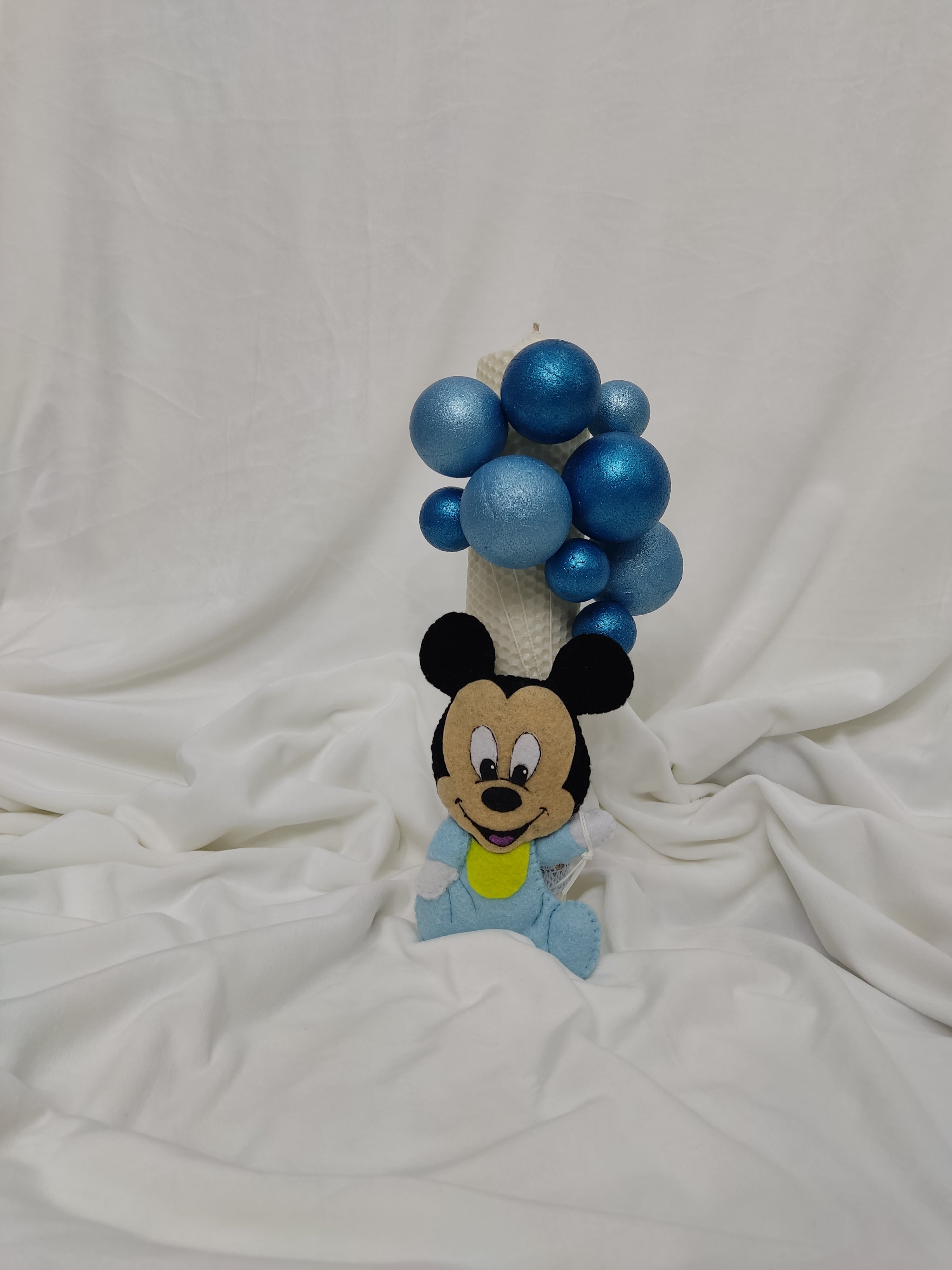 LUMANARE BOTEZ TIP FAGURE TEMATICA MICKEY CU BALOANE