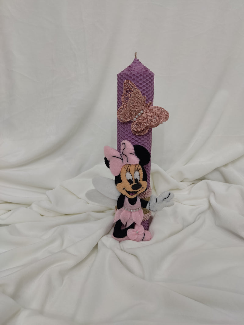 LUMANARE BOTEZ TIP FAGURE TEMATICA MINNIE FLUTURI