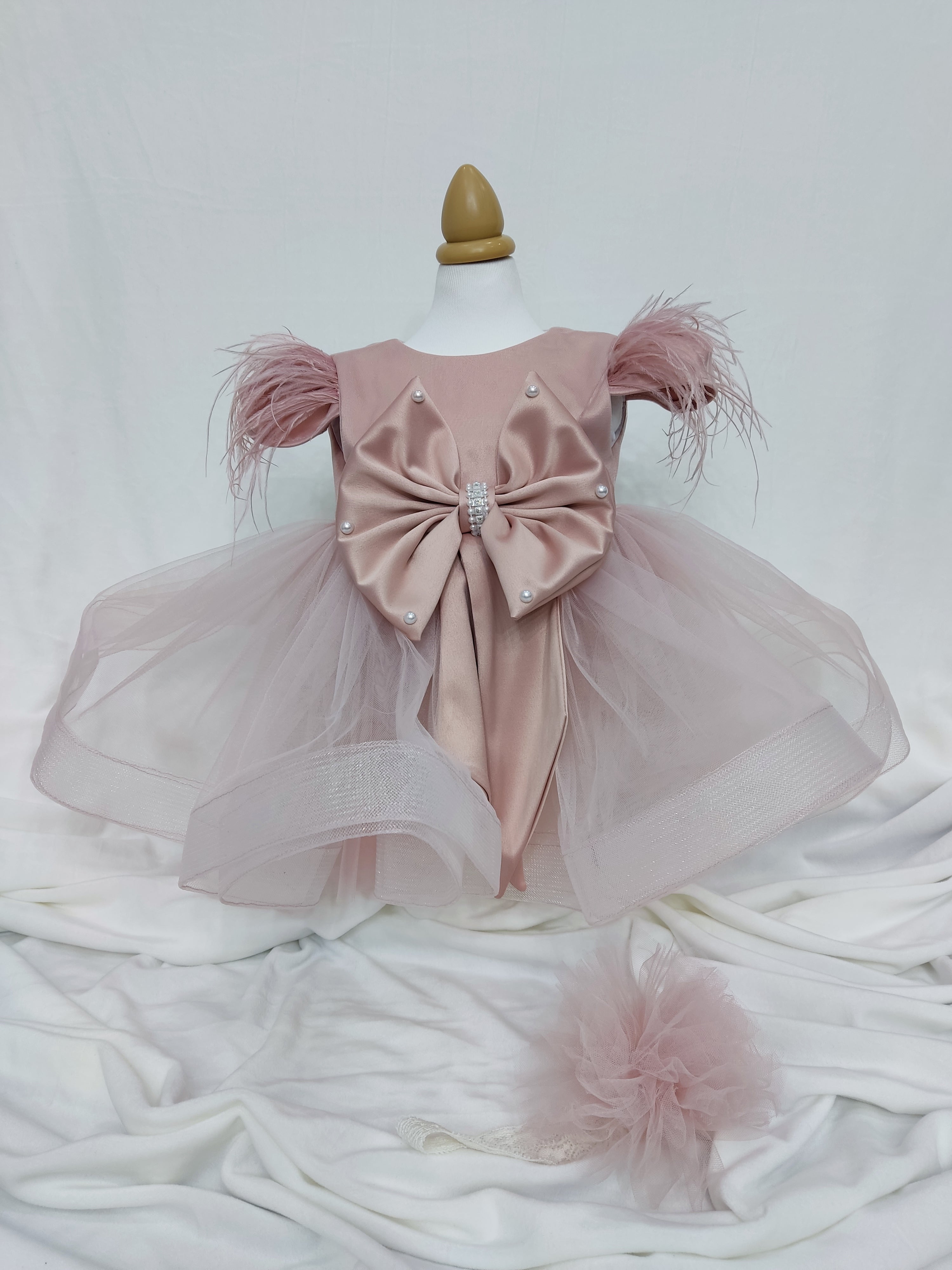 Rochita de botez Magic Bow - maneca scurta