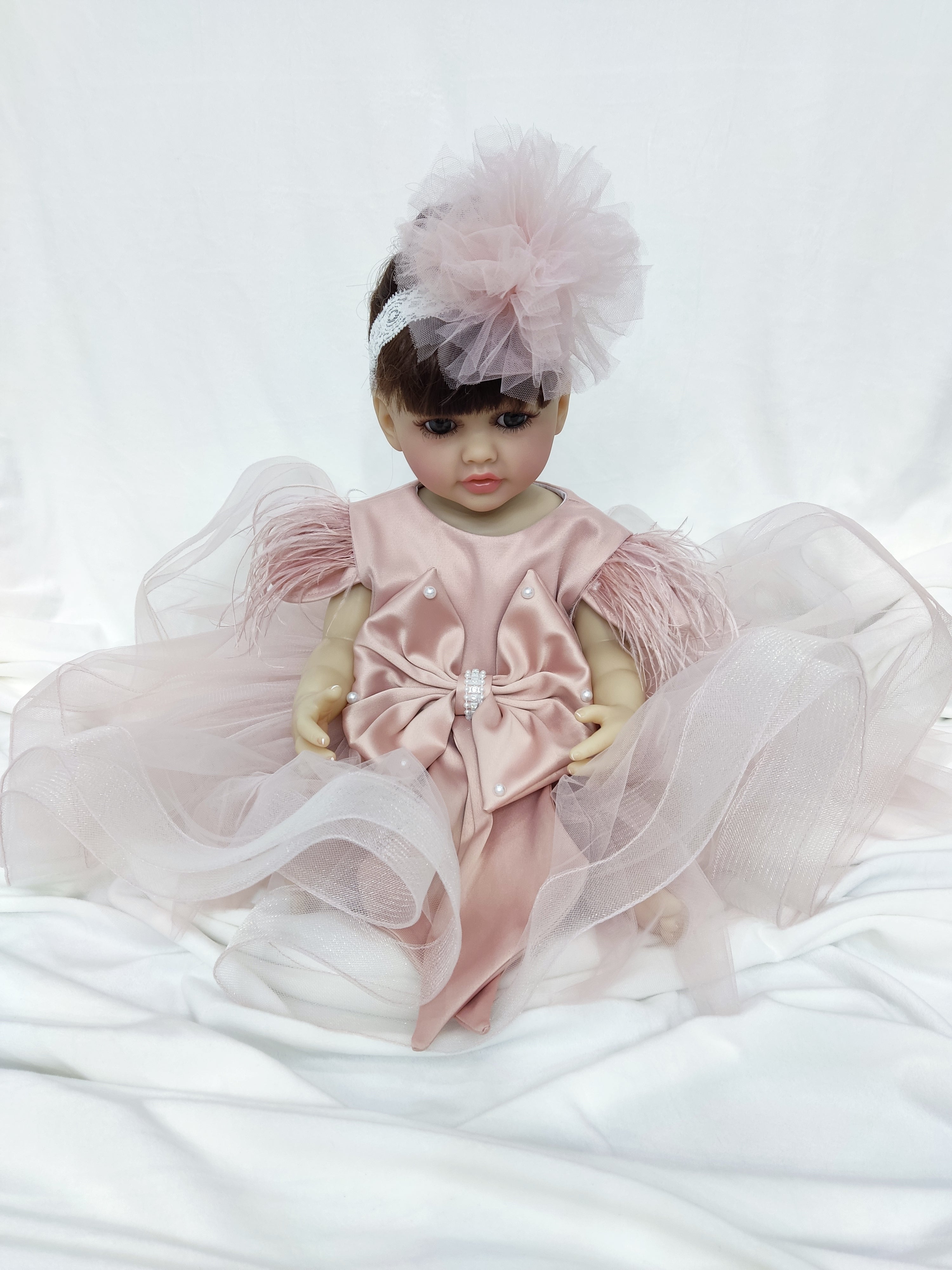 Rochita de botez Magic Bow - maneca scurta