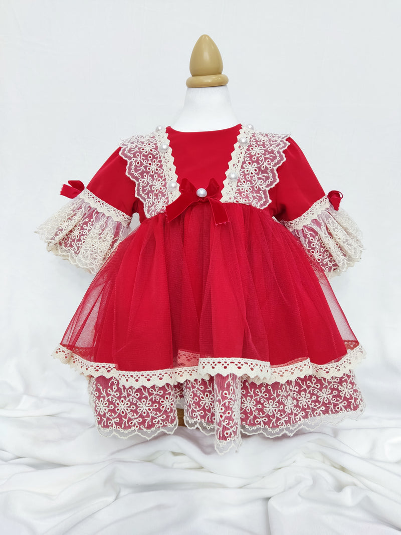 Rochita de botez Dylara rosie