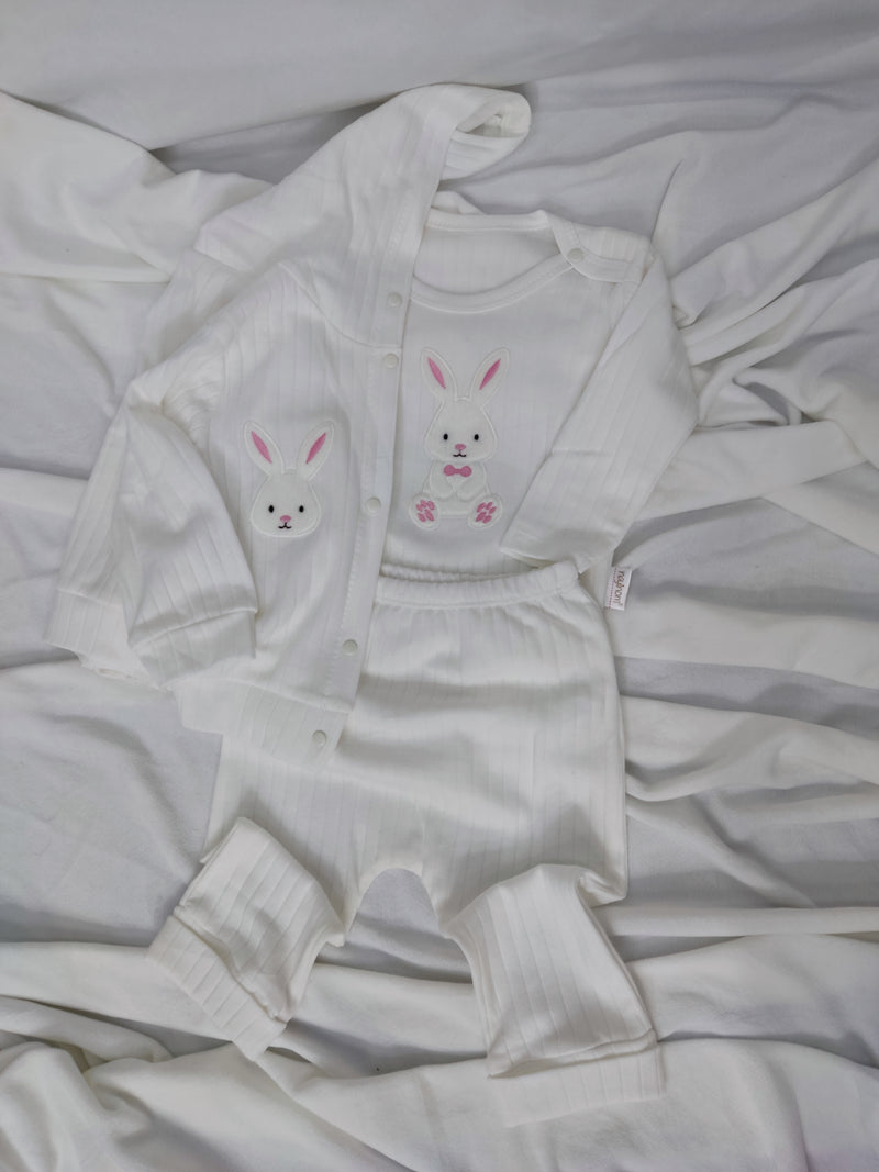 Compleu alb fetita - iepuras