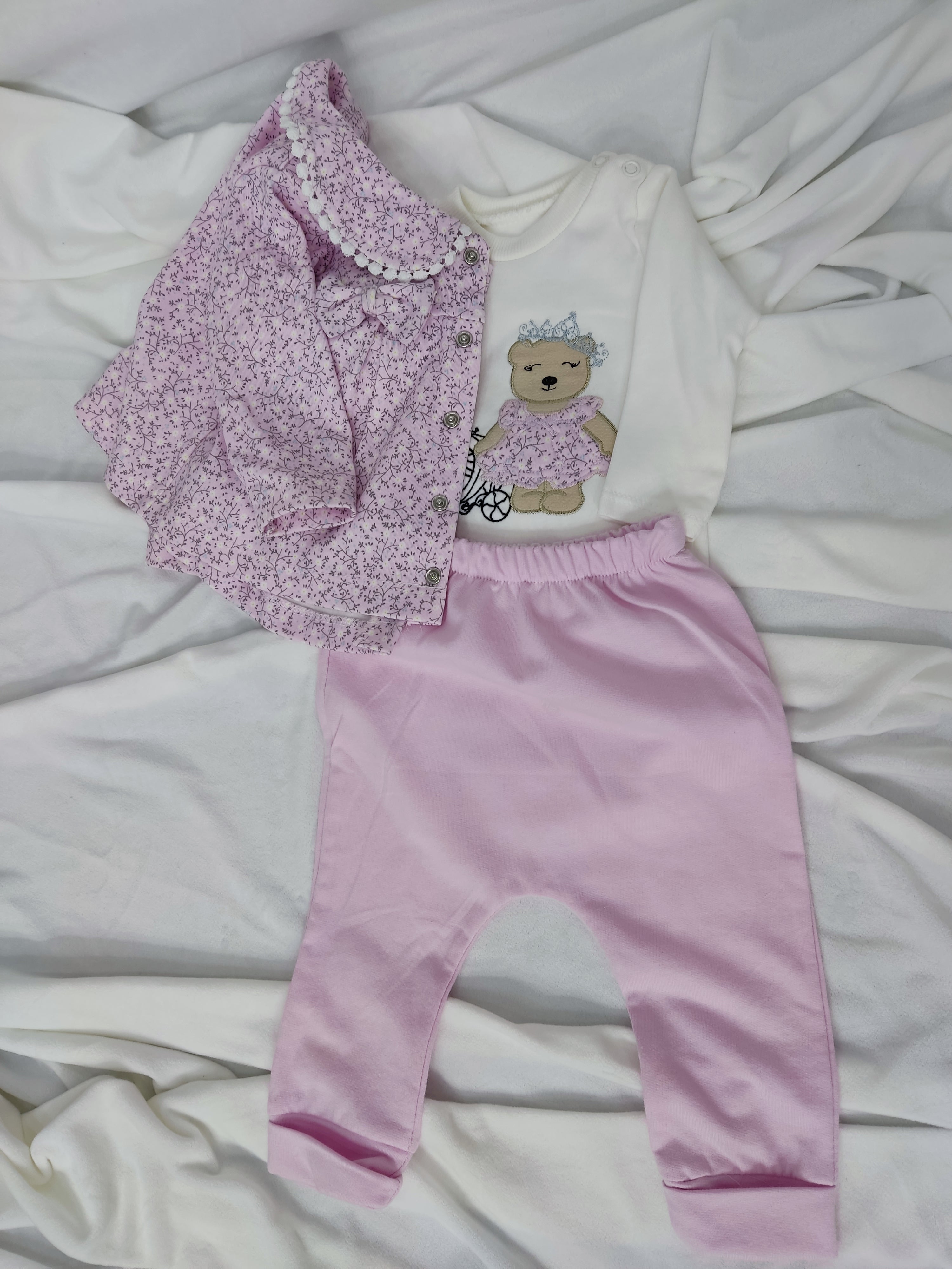 Compleu roz pal fetita - ursulet printesa