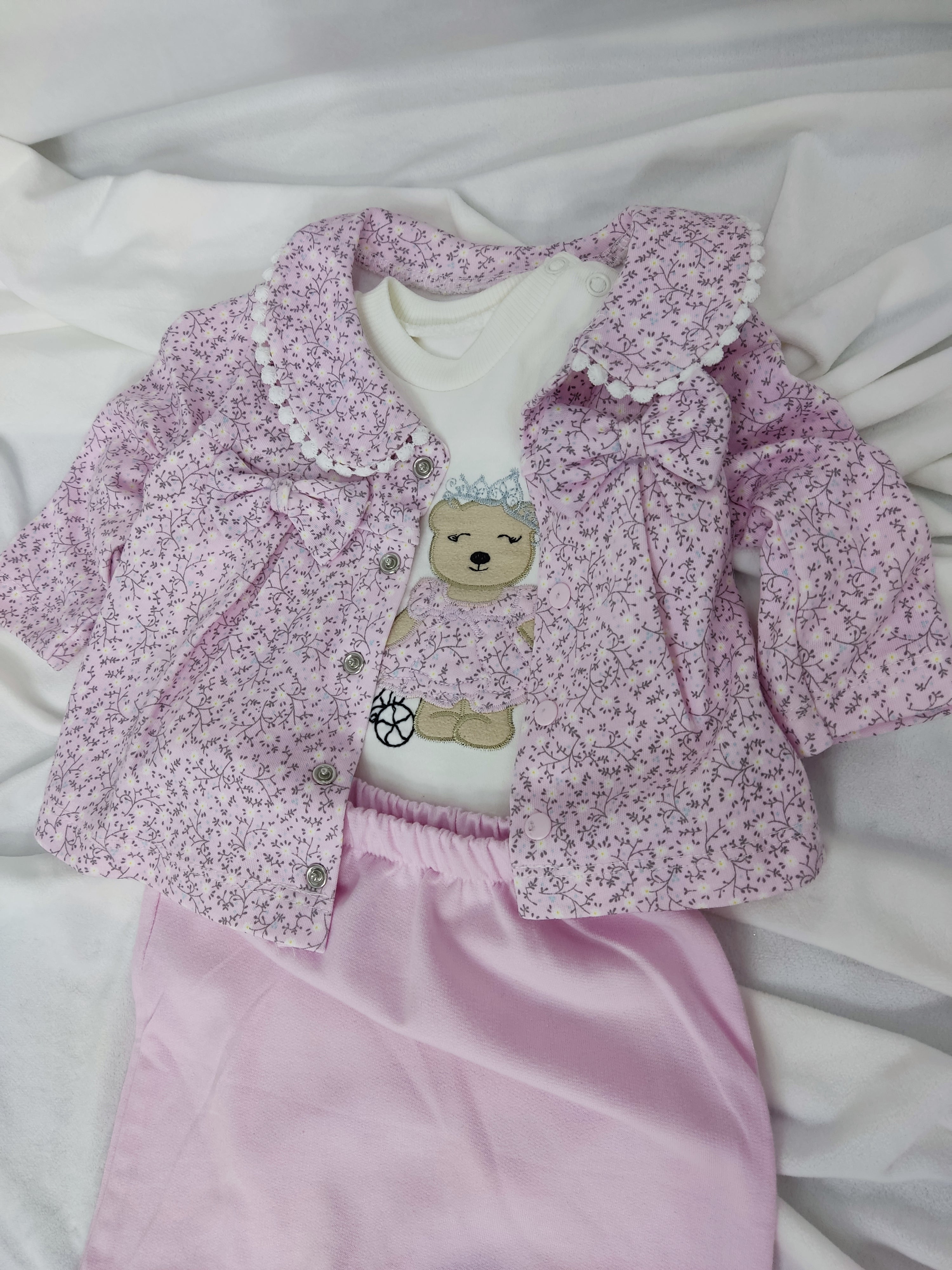 Compleu roz pal fetita - ursulet printesa