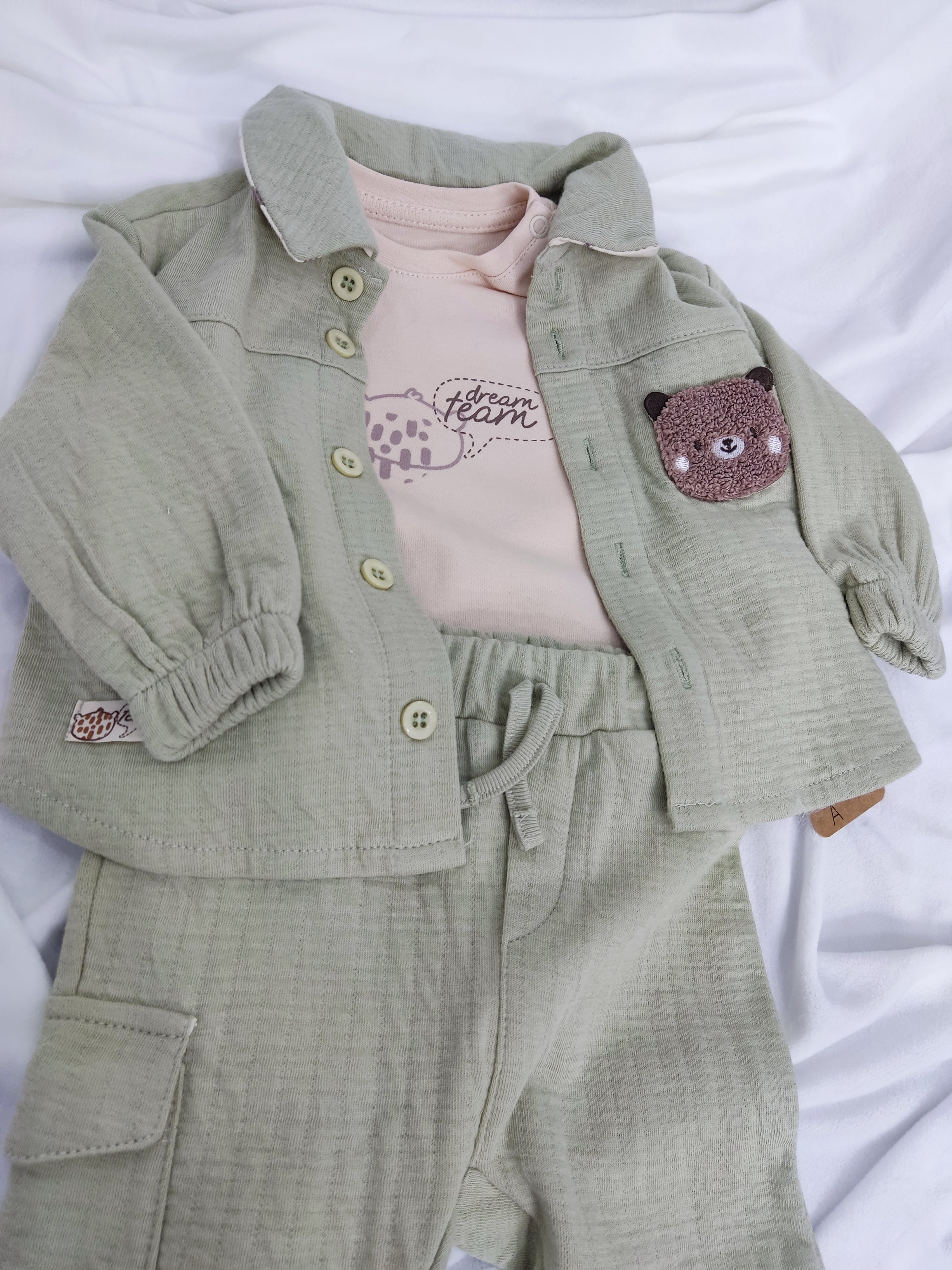 Compleu baiat urs - verde