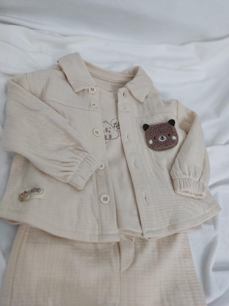 Compleu baiat urs - bej