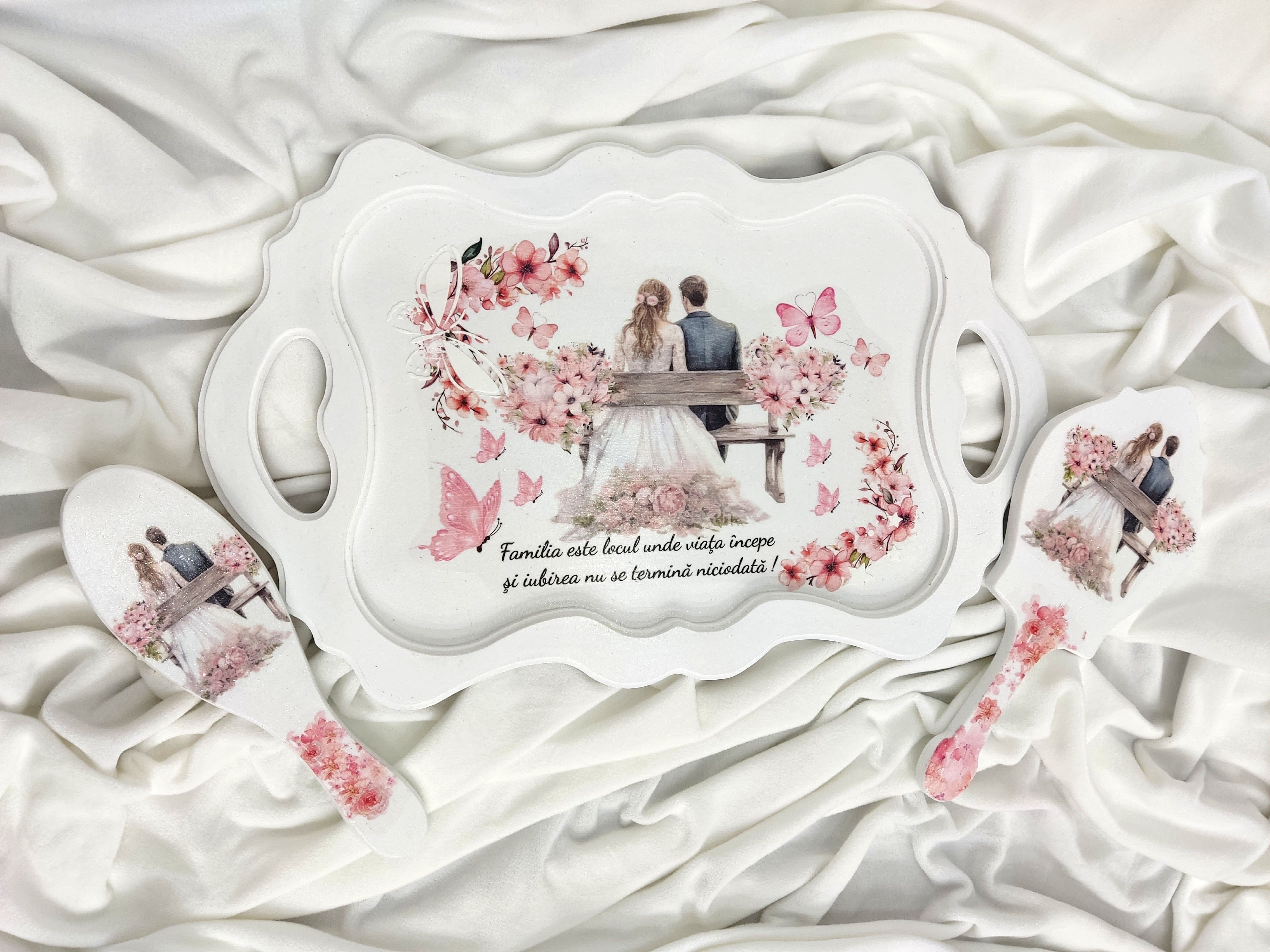 Set gatit mireasa - indragostiti pe banca