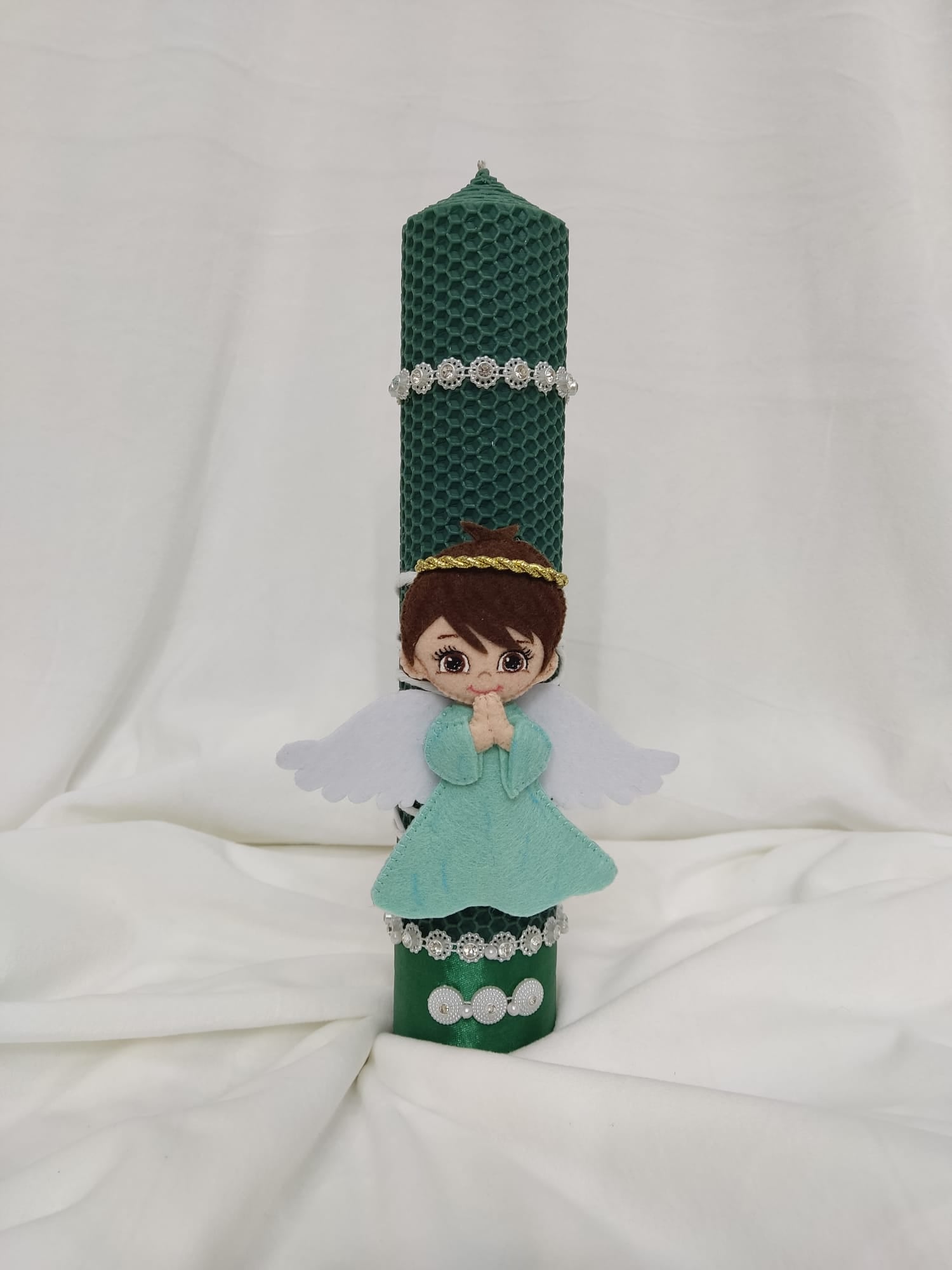 Lumânare botez baiat îngeraș