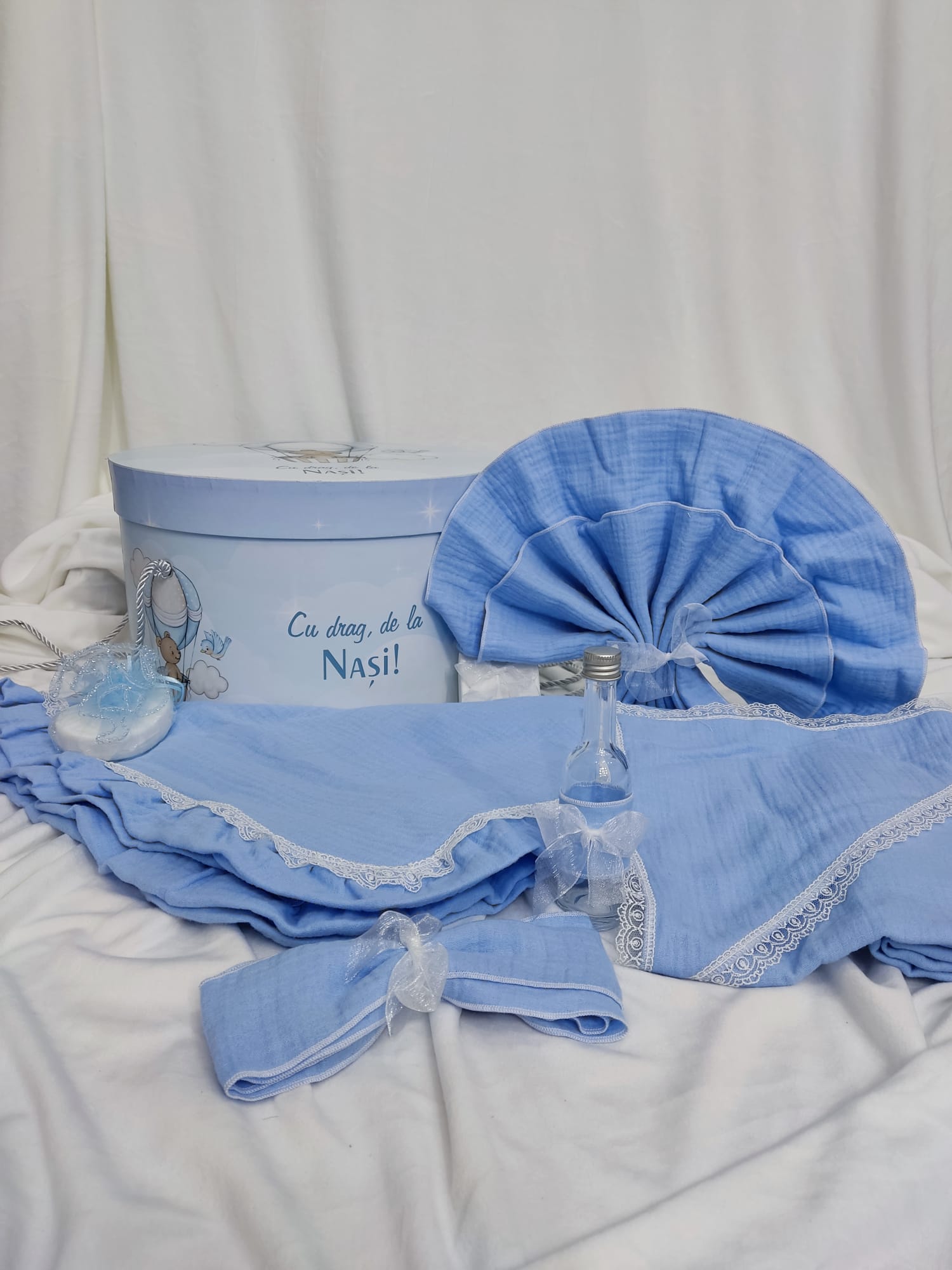 Trusou botez muselina - urs in balon de aer