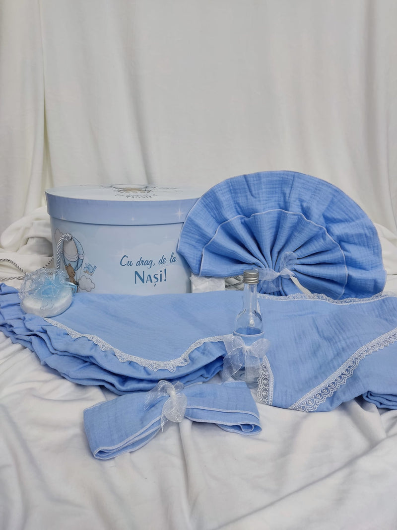 Trusou botez muselina - urs in balon de aer