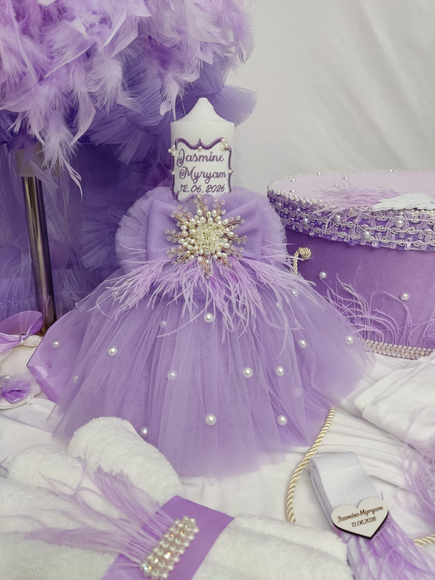 Trusou botez complet fetita - lila Purple Dream