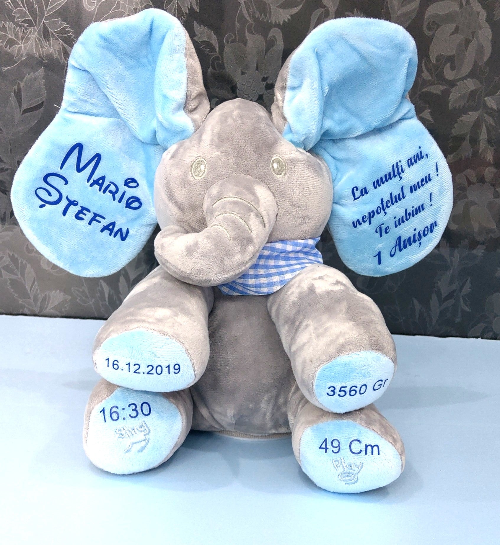 Elefant interactiv Cucu Bau - baietel