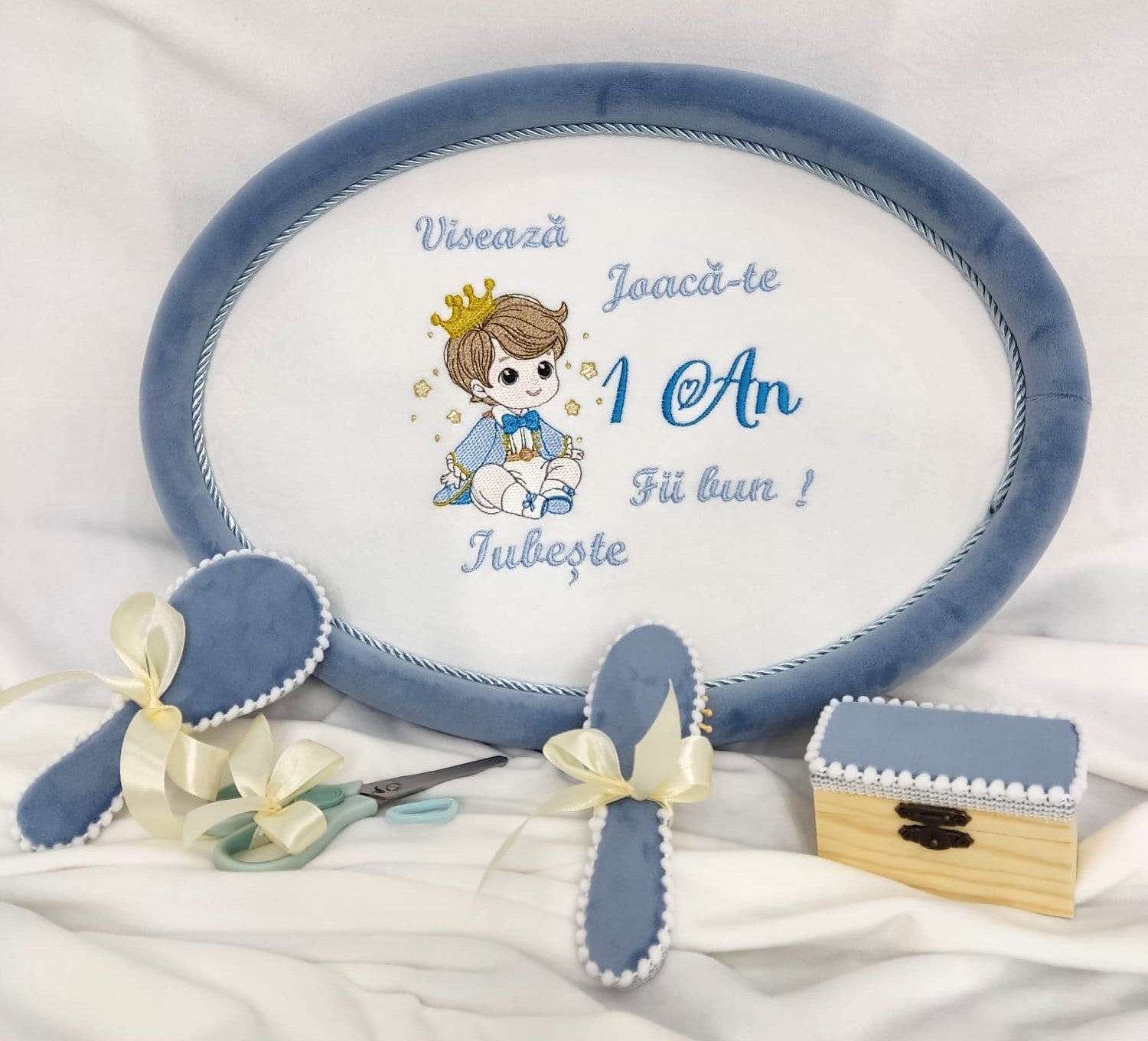 Set de mot catifea bleo - micul print