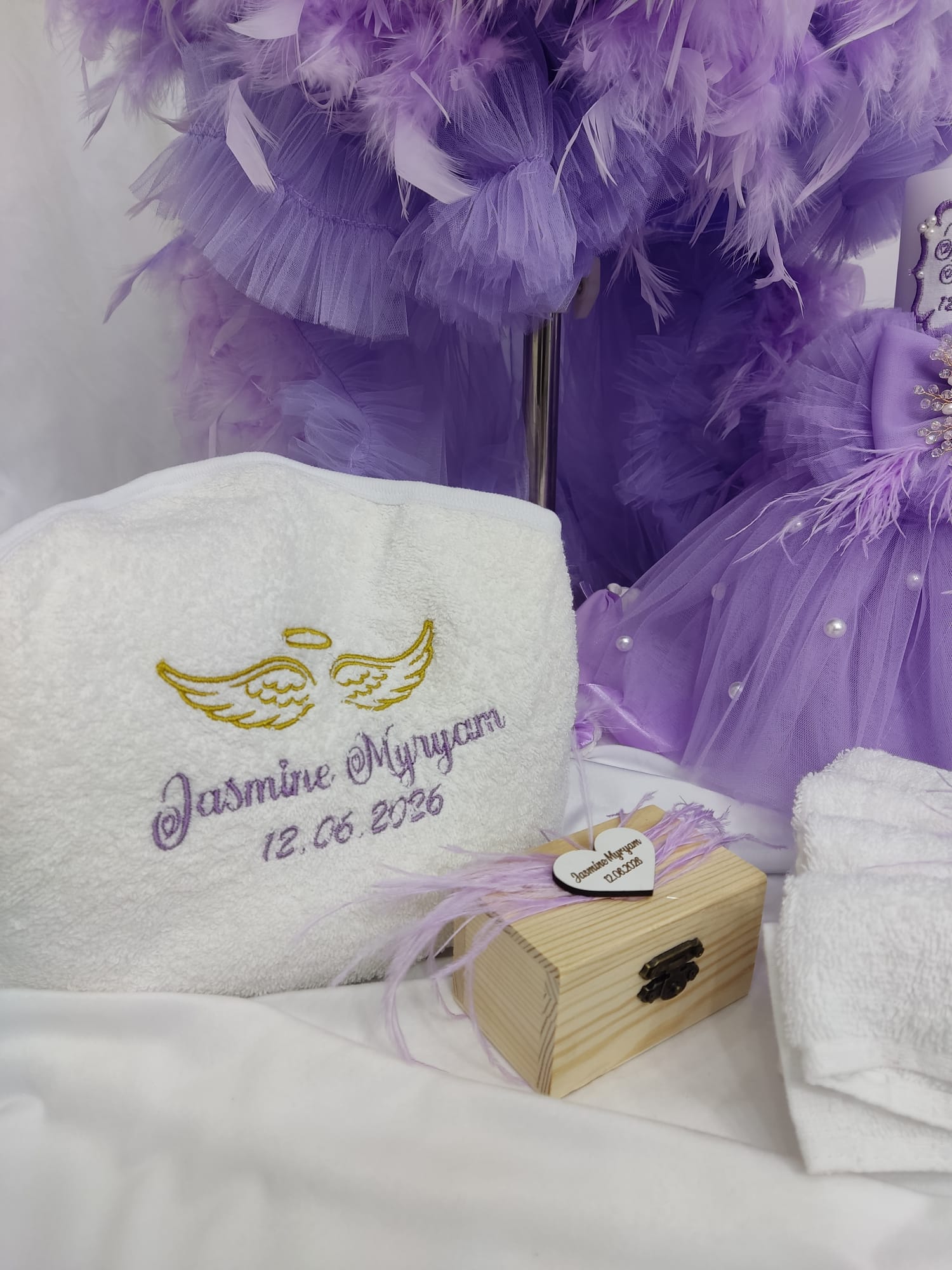 Trusou botez complet fetita - lila Purple Dream